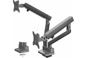 VIVO Premium Aluminum Full Motion Dual Monitor Desk Mount Stand with Lift Engine Arm, Fits Ultrawide Screens up to 35 inches,