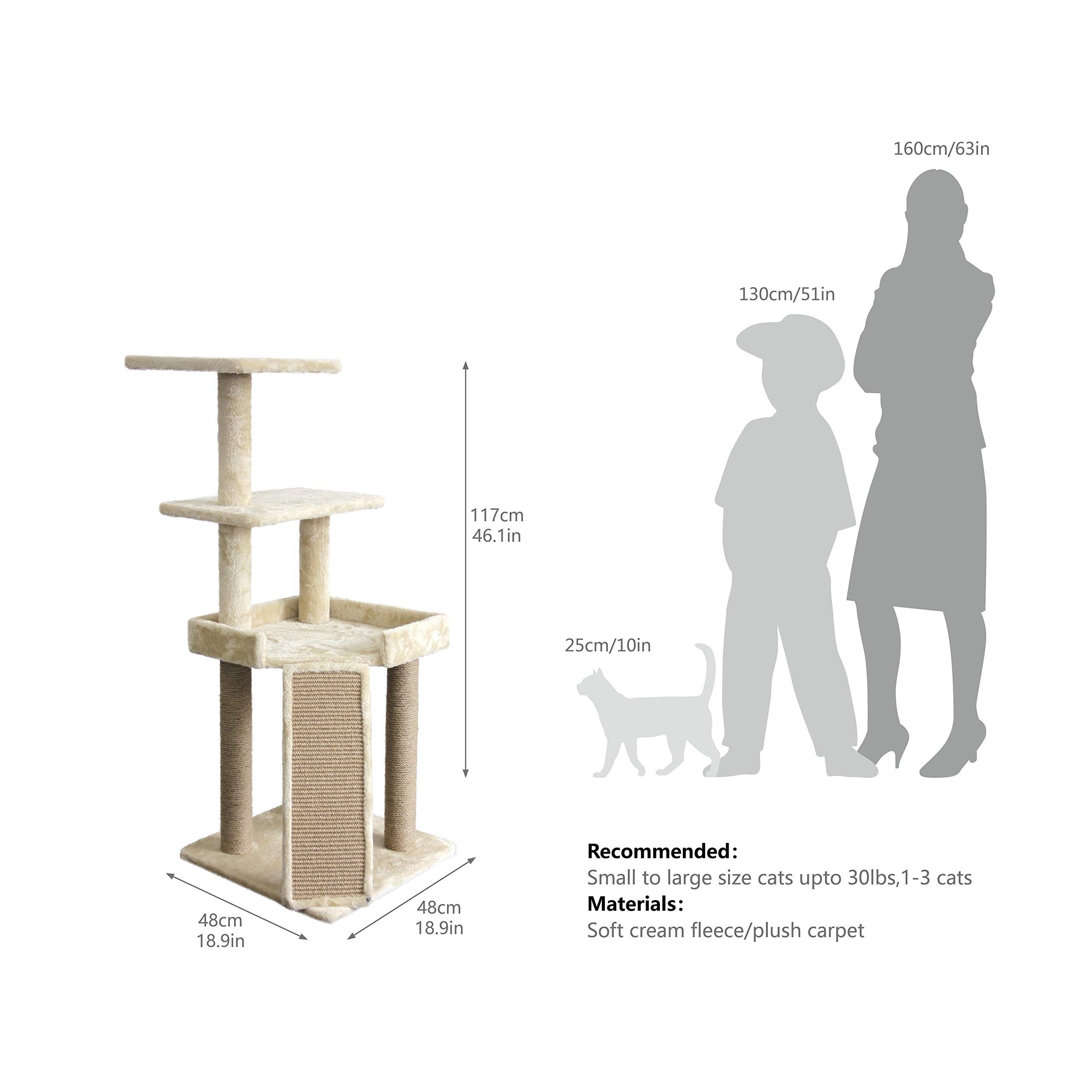 AmazonBasics Cat Tree with Platform, Regular Sizes