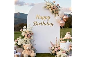 Socomi White Wedding Arch Backdrop Cover Spandex 7.2FT Fitted Stretchy Chiara Arches Stand Covers for Birthday Party Bridal Baby Shower Ceremony Banquet Decoration