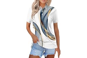 MIDELXP Golf Polo Shirts for Women Summer Quick Dry Short Sleeve Button Down Shirt Lightweight Dressy Casual Work Tops 2024