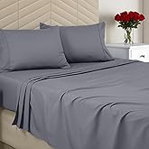 Utopia Bedding Queen Sheet Set – Brushed Microfiber – Ultra Soft Bed Sheets for Queen Size Bed Set – Deep Pocket, Wrinkle & Fade Resistant – Includes 1 Fitted, 1 Flat, 2 Pillowcases (Grey)