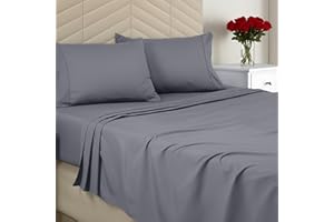 Utopia Bedding King Sheet Set - Brushed Microfiber - Soft Bed Sheets for King Size Bed - Luxury Bedding Sheets with Fitted Sh