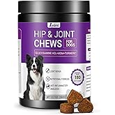 Lysimi Hip and Joint Supplement Dogs, Glucosamine Chondroitin Joint Supplement for Dogs, Joint Chews for Dog Joint Pain Relief 180 Ct Chicken Flavored Fit All Breed