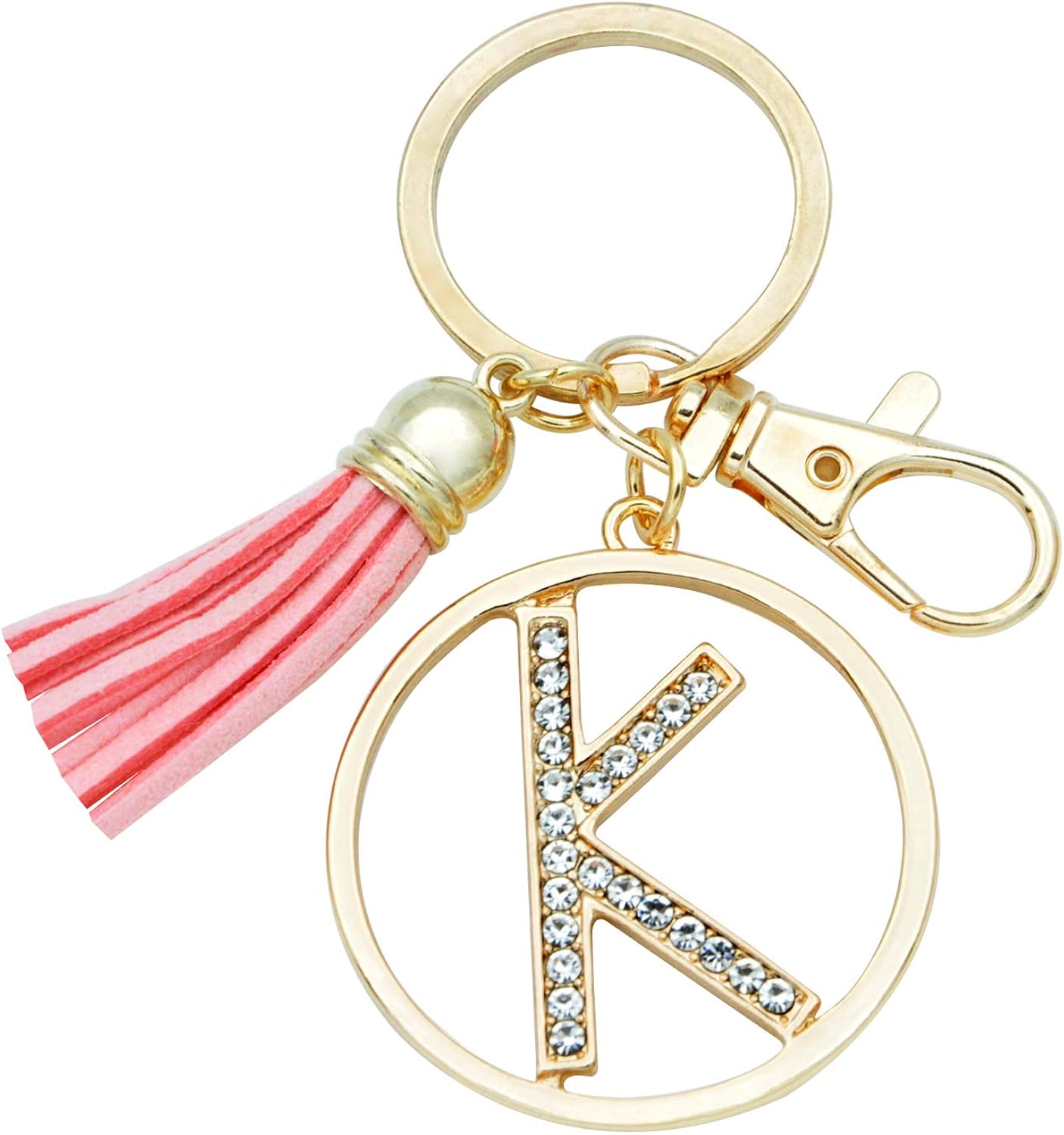 Letter Keychain for Women Purse Charms for Handbags Crystal