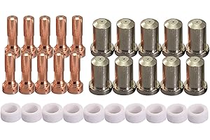 RIVERWELD Plasma Electrode 33366 Plasma Nozzle Tip 50A 33369 Gas Distributor Ceramic 33367 for PT-23 27 Plasma Cutter Torch 3