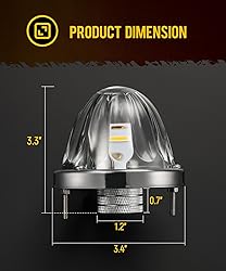 Partsam 2Pcs Glass Watermelon Lights [Patent