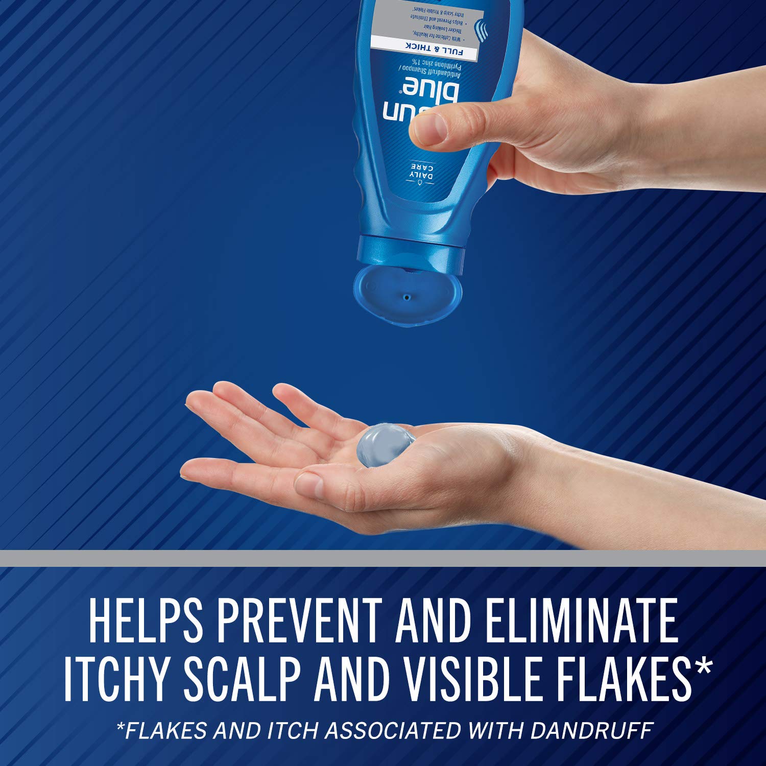 Selsun Blue Full & Thick Anti-dandruff Shampoo, 11 fl .oz., Formulated with Caffeine, Pyrithione Zinc 1%