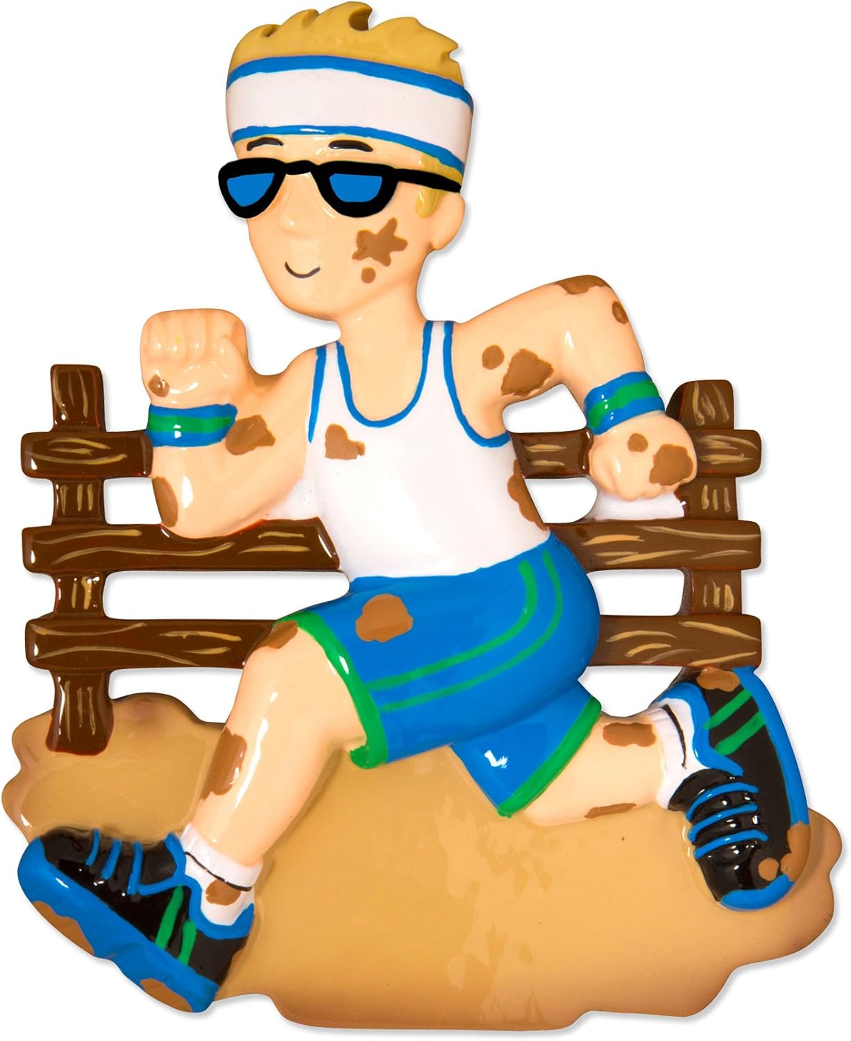 PERSONALIZED CHRISTMAS ORNAMENT HOBBIES ATHLETE OBSTACLE COURSE- MALE TOUGH MUDDER / WARRIOR DASH ORNAMENT / TOUGH MUDDER CHRISTMAS ORNAMENT / OBSTACLE COURSE ORNAMENT / PERSONALIZED BY SANTA