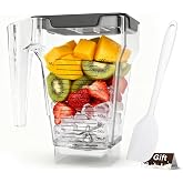 75 oz Blender Jar for Blendtec Four-sided Blender Pitcher Replacement | Replace ES3 570 575 625 650 725 759 800 825 885 etc | 32 oz Blending Capacity | Dual Stainless Blade
