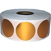 Metallic Bronze Color Coding Labels for Organizing Inventory 1 Inch Round Circle Dots 500 Total Adhesive Stickers On A Roll