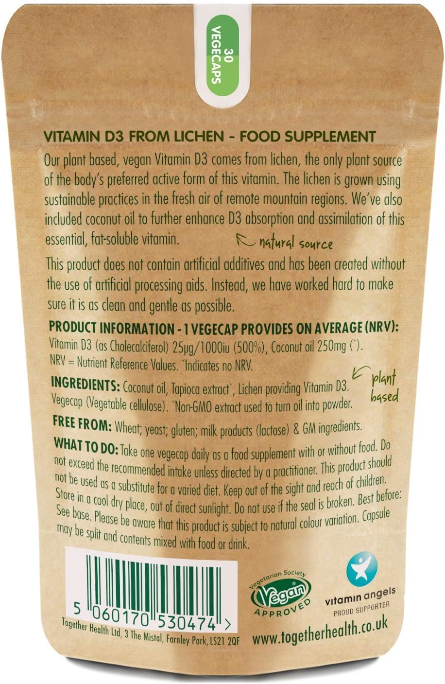 Vitamin D3 1000 iu, 1 count (Pack of 30) - Image 3