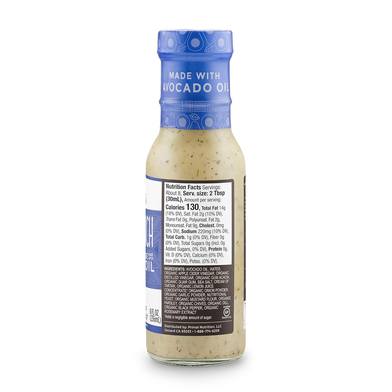 Amazon Com Primal Kitchen Avocado Oil Based Dressing And Marinade Vegan Ranch Pack Of 1 Whole30 And Paleo Approved Grocery Gourmet Food