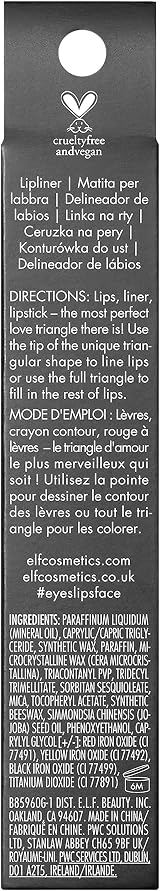 e.l.f. Love Triangle Lip Filler Liner 2 in 1 Lip Liner Pencil Light Brown view 6