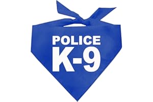 TEES & TAILS Police K-9 Dog Bandana (Royal, OS 93)