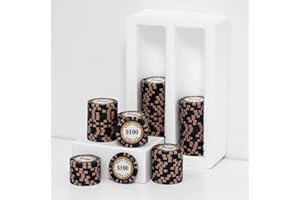 SODFAS 100 Piece Clay Poker Chips 14 Grams Heavyweight Clay Composite Casino 40mm Chips for Texas Hold’em Game Night