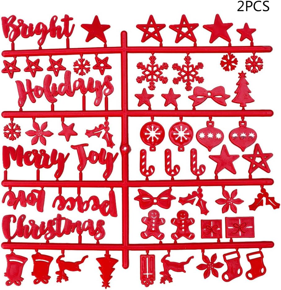 CHBC 2Pcs Christmas Red Felt Sign Board Plastic Letters For Felt Letters Board For Sign Board