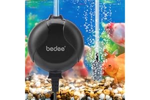 BEDEE Hanging Aquarium Air Pump Aerator Pump: Silent Air Pump for Fish Tank High Energy Saving Lightweight Fish Tank Aerator Aquarium Accessories with Check Valve Air Stone 1-15 Gallon Fish Tank Bubbler 1W