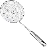 Versatile Stainless Steel Spider Strainer/Skimmer/Ladle for Cooking and Frying, Chirano Kitchen Gadgets Wire Strainer Pasta S