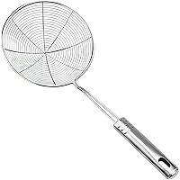 Versatile Stainless Steel Spider Strainer/Skimmer/Ladle for Cooking and Frying, Chirano Kitchen Gadgets Wire Strainer Pasta S