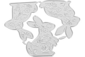 DOITOOL Easter Bunny Embossing Folder 75x78mm Carbon Steel Cutting Die for Scrapbooking DIY Card Making
