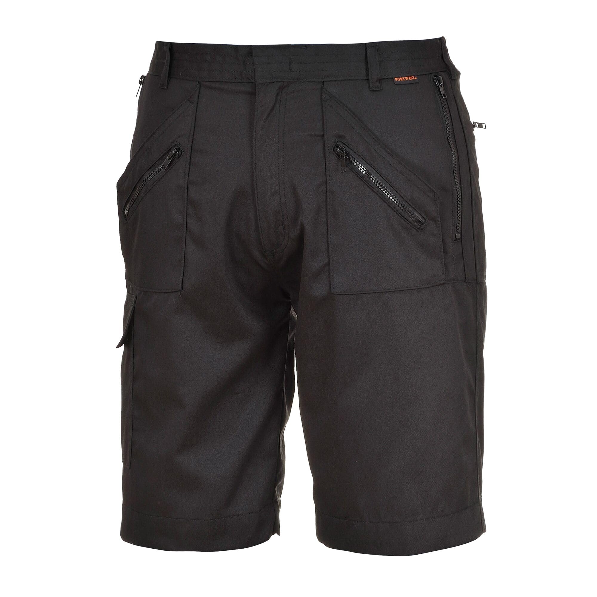 Portwest S889 Elasticated Action Workwear Safety Shorts Black, L