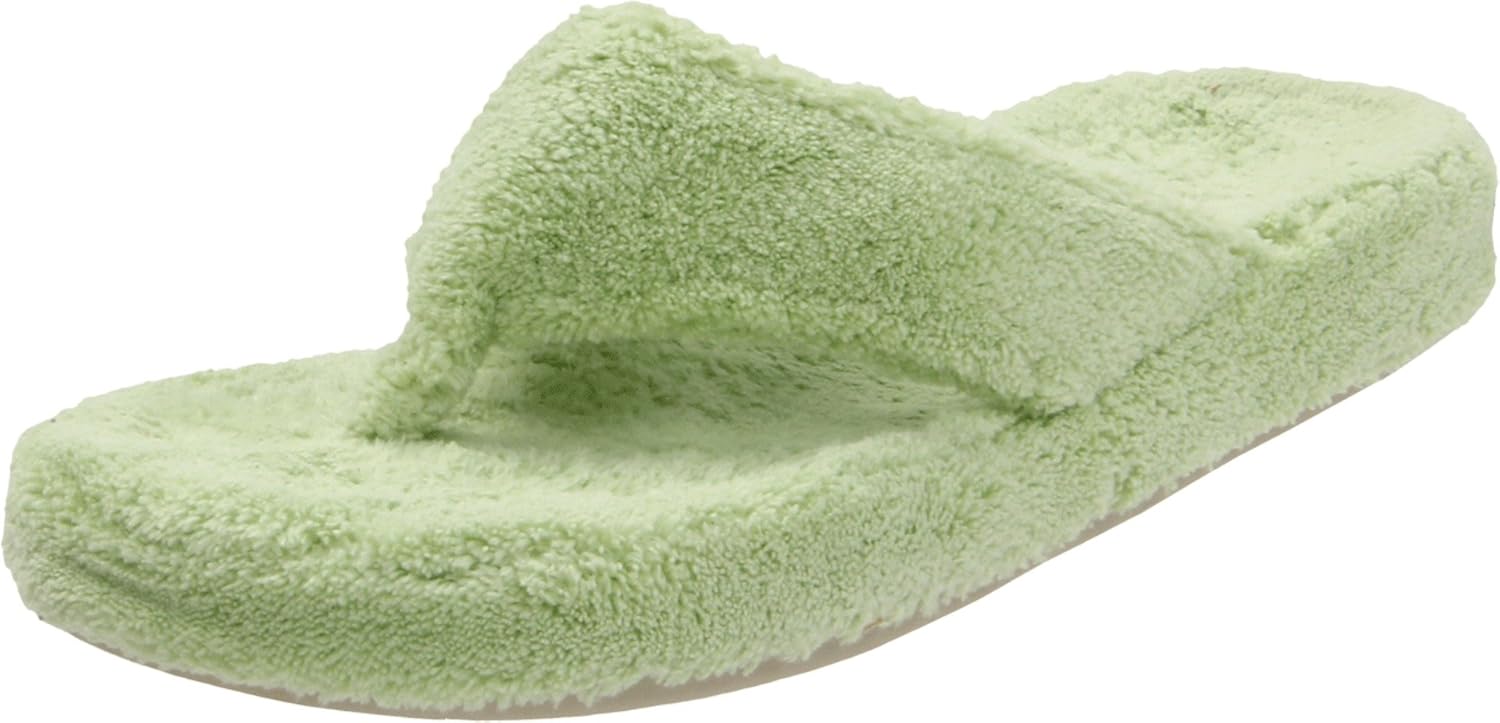 ACORN Women's New Spa Thong Slipper New Lime, Small 56 M
