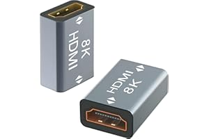 CNHIDEE HDMI Female to Female Adapter Coupler,8K,Extension Connector for HDMI Extender‌ Cables,Supports 8K@60Hz/4K@120Hz,120UHD,3D,HDR,ARC,Compatible with Laptop,PC,Monitor, Roku TV,2 Pack