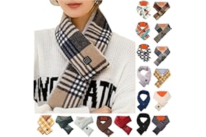 Xdegoge Heated Scarf for Women Unisex Usb Rechargable Neck Heating Pad Heated Neck Warmer Winter Scarf Wrap, Christmas Gift