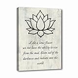 LZIMU Lotus Flower Canvas Wall Art Inspirational