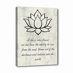 LZIMU Lotus Flower Canvas Wall Art Inspirational