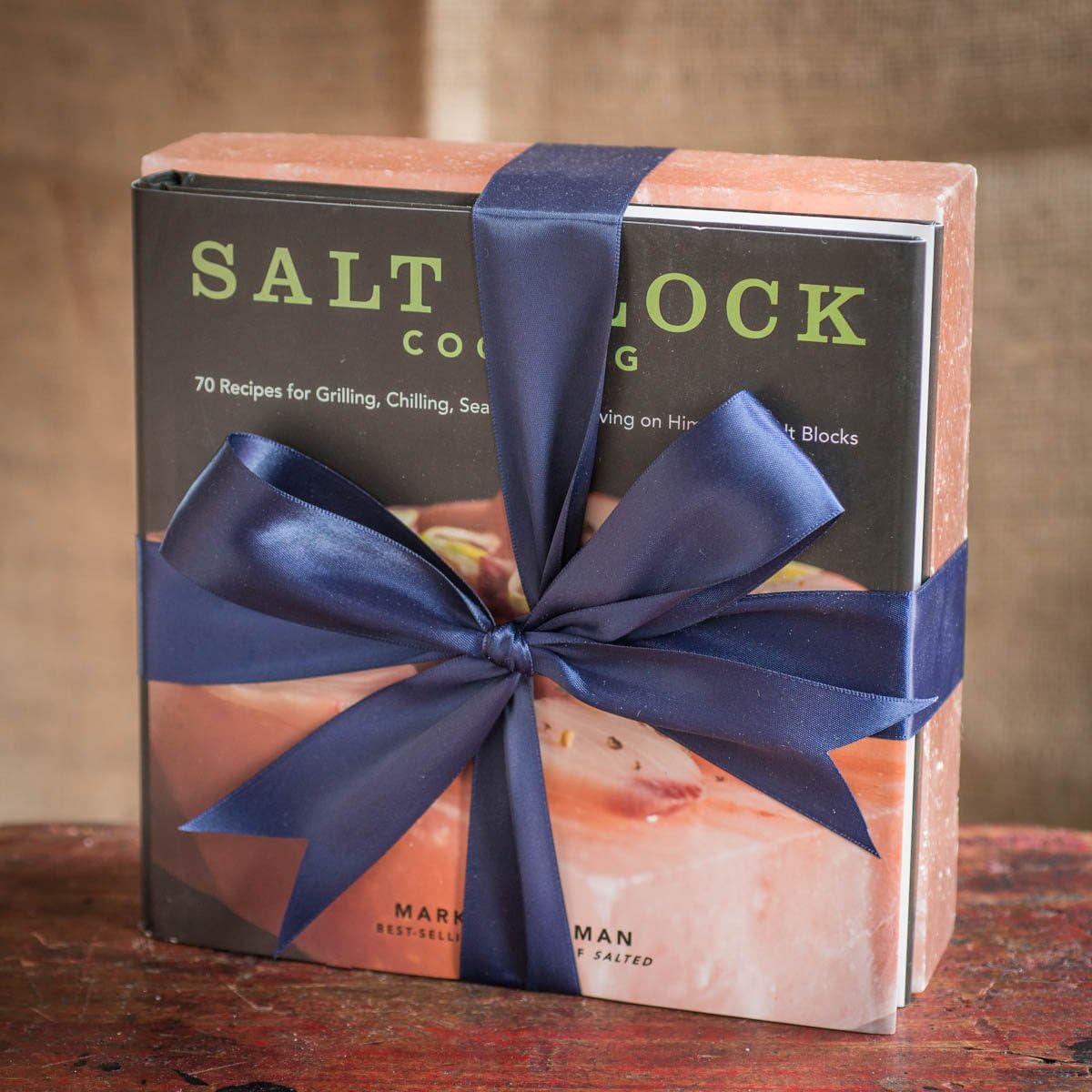 Salt Block Cooking Book and 8x8x2 Himalayan Salt Block
