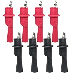 LRONG 8PCS Multimeter Alligator Clips Set, Test