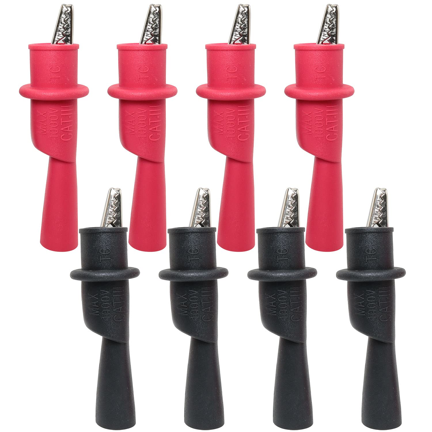 LRONG 8PCS Multimeter Alligator Clips Set, Test