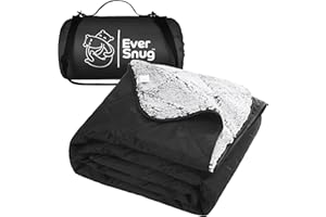EverSnug Sherpa Waterproof Camping Blanket - Extra Thick and Warm, Large Sherpa Fleece Outdoor Blanket for Camping, Picnics, 