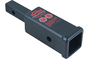 TOPTOW 64408 Trailer Hitch Receiver Adapter 1-1/4" to 2", Extender to 6-1/4" Extension Length