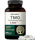 NatureBell TMG Supplements 1,500mg, 240 Capsules | Max Strength Betaine Anhydrous Trimethylglycine – Supports Healthy Homocysteine Balance, Heart & Liver Health – Non-GMO, Gluten Free