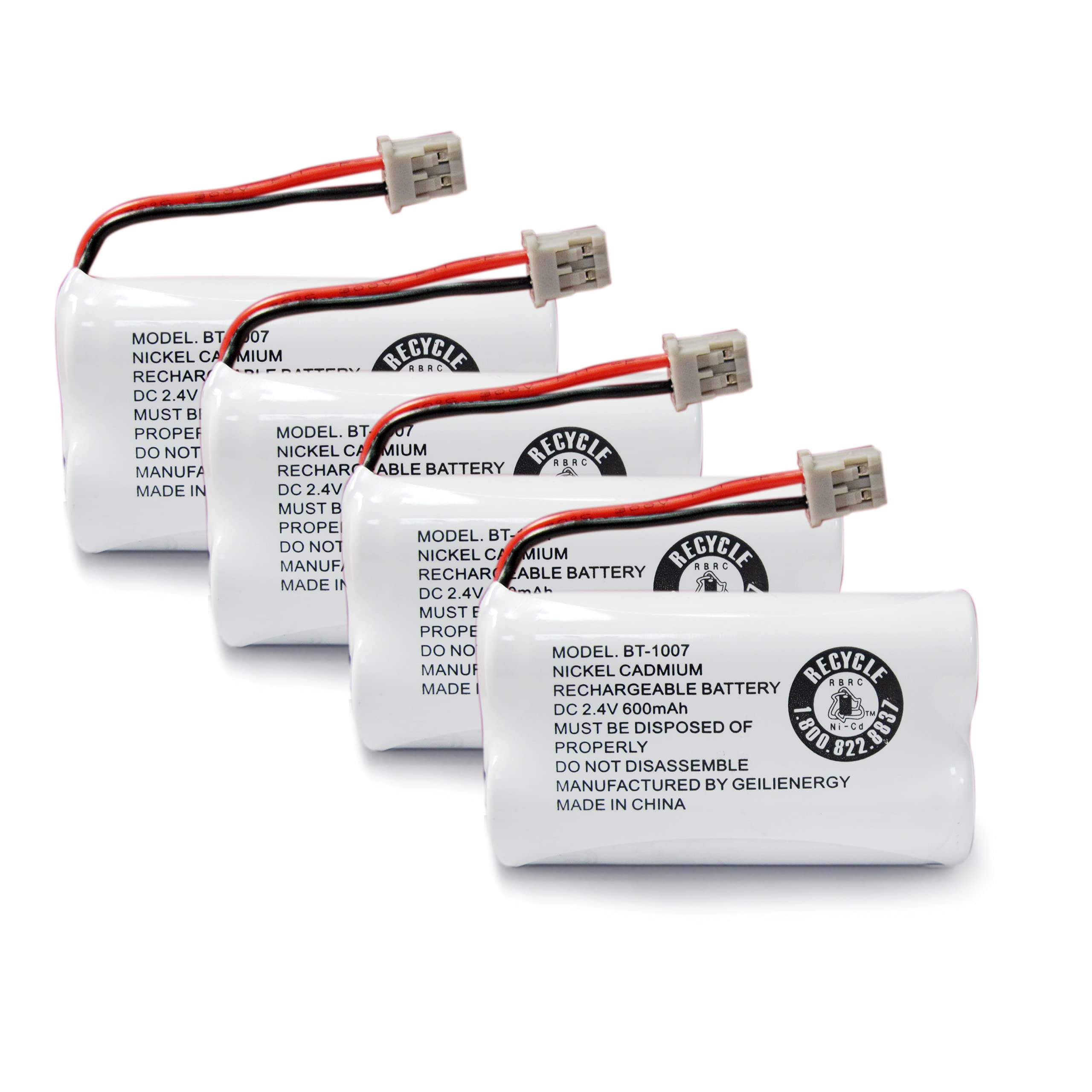 BBTY0651101 Battery Compatible with Uniden BT1007 BT-1007 BT904 BT-904 BT1015 BBTY0460001 BBTY0510001 BBTY0624001 BBTY0700001 HHR-P506, HHR-P506A Cordless Phone(4-Pack)