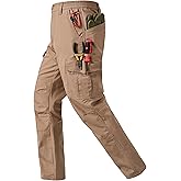 CNBQDD Mens Work Pants Ripstop Waterproof Cargo Pants for Men with 7 Pockets Tactical Hiking Pants