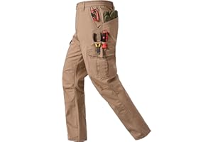 CNBQDD Mens Work Pants Ripstop Waterproof Cargo Pants for Men with 7 Pockets Tactical Hiking Pants