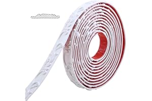 Paintable Wall Trim | Crown Molding for Cabinet Mirror Frame Wall Edge Home Decor | Peel and Stick Self-Adhesive Design, 5m x