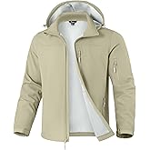 Pudolla Men's Softshell Jacket Fleece Lined Water Resistant Hooded Winter Coats for Men Outdoor Work Hiking with Pockets