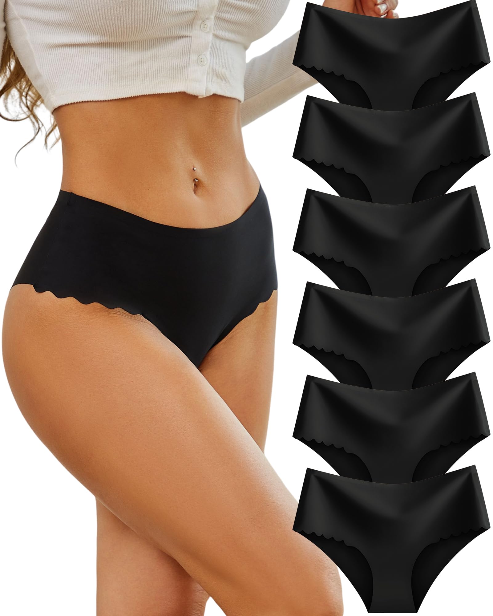 Sth Big High Waisted Seamless Underwear for Women
