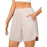 Quenteen Womens Sweat Shorts Casual Summer Loose Athletic Short Lounge Running Elastic Waist Shorts with Pocket