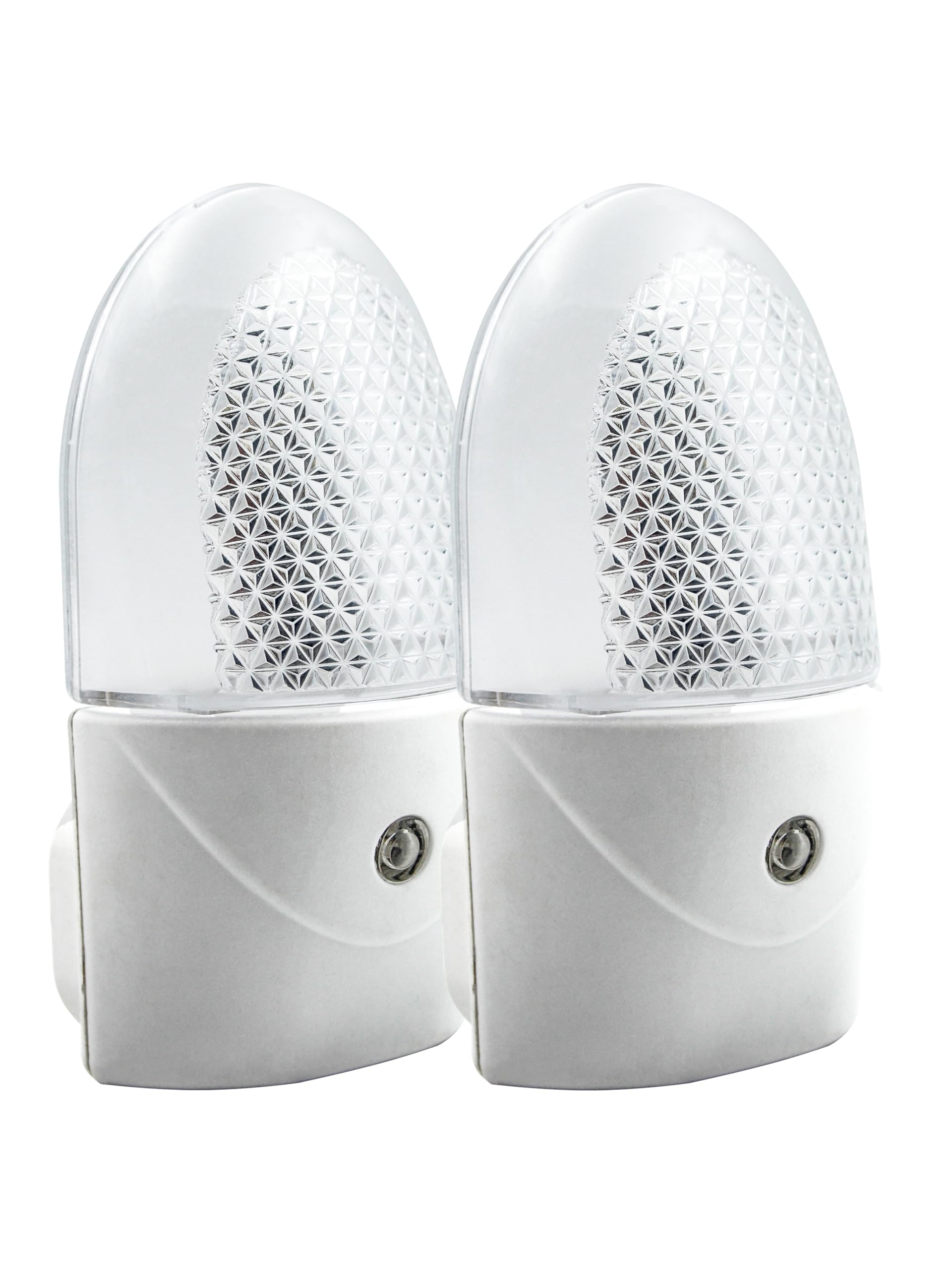 Uni-Com Plug-in Night Light with Dusk to Dawn Sensor, Energy Saving Long Life LEDs, Soft Light for Children’s Rooms, Bedrooms, Stairways & Hallways, 2 Pack