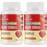 Cholesterol Supplements with Plant Sterols, Niacin, Red Yeast Rice, Bergamot, Omega-3 & Garlic - Advenced Absorption Formula - 180 Softgels