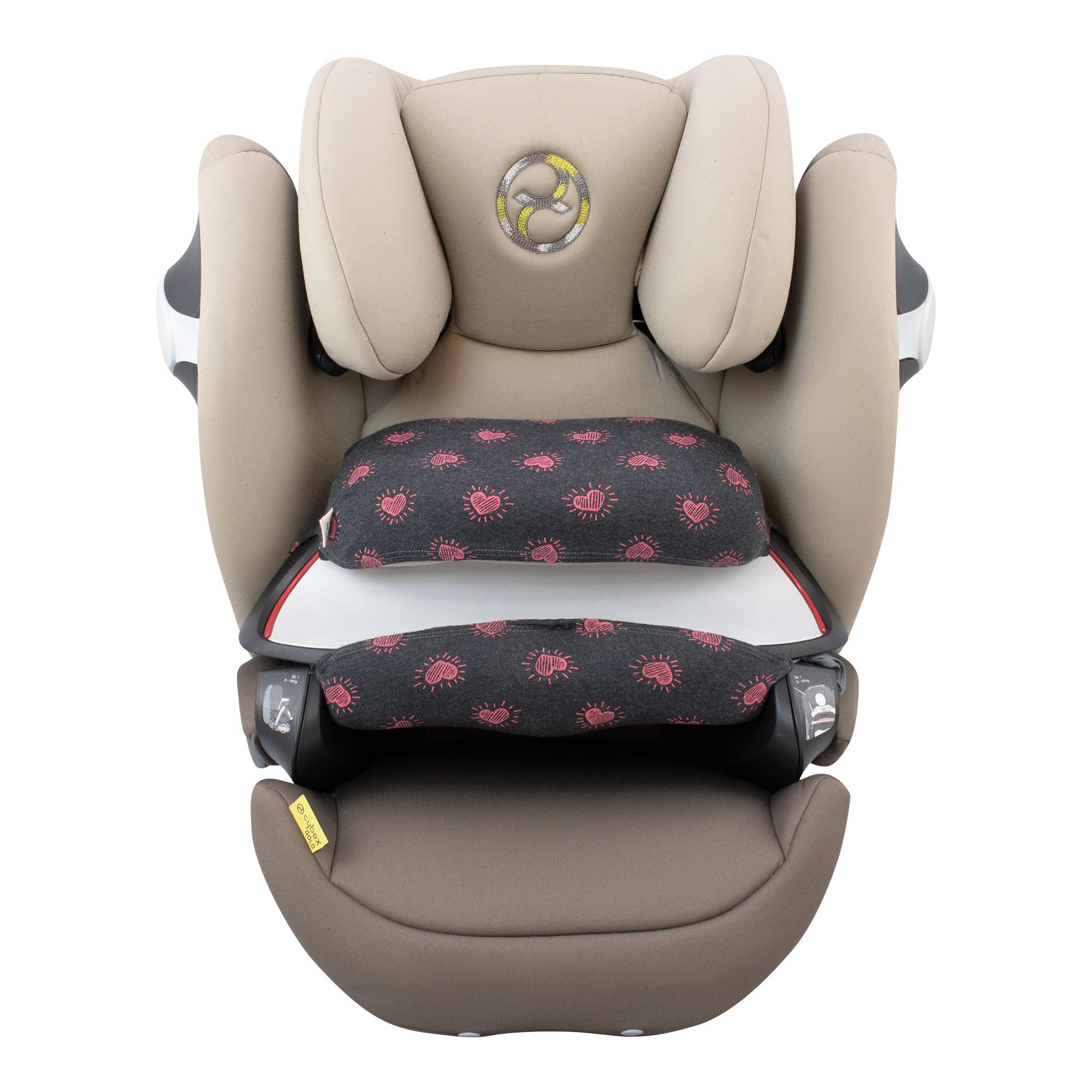 JYOKO KIDS Cover liner accessory for car seat made cotton compatible with Cybex Pallas M and Pallas B - Fix (Fluor Heart)