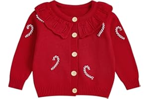 SPRIFALLBABY Baby Girl Cardigan Valentines Day Knit Sweater Love Heart Chunky Coat Knitwear Toddler Fall Winter Clothes