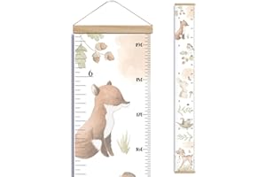 Échelle de croissance avec cadre - Quality Vinyl Baby Growth Height Chart, Wall Decor for Kids, Child Toddler Boys Girls, Han