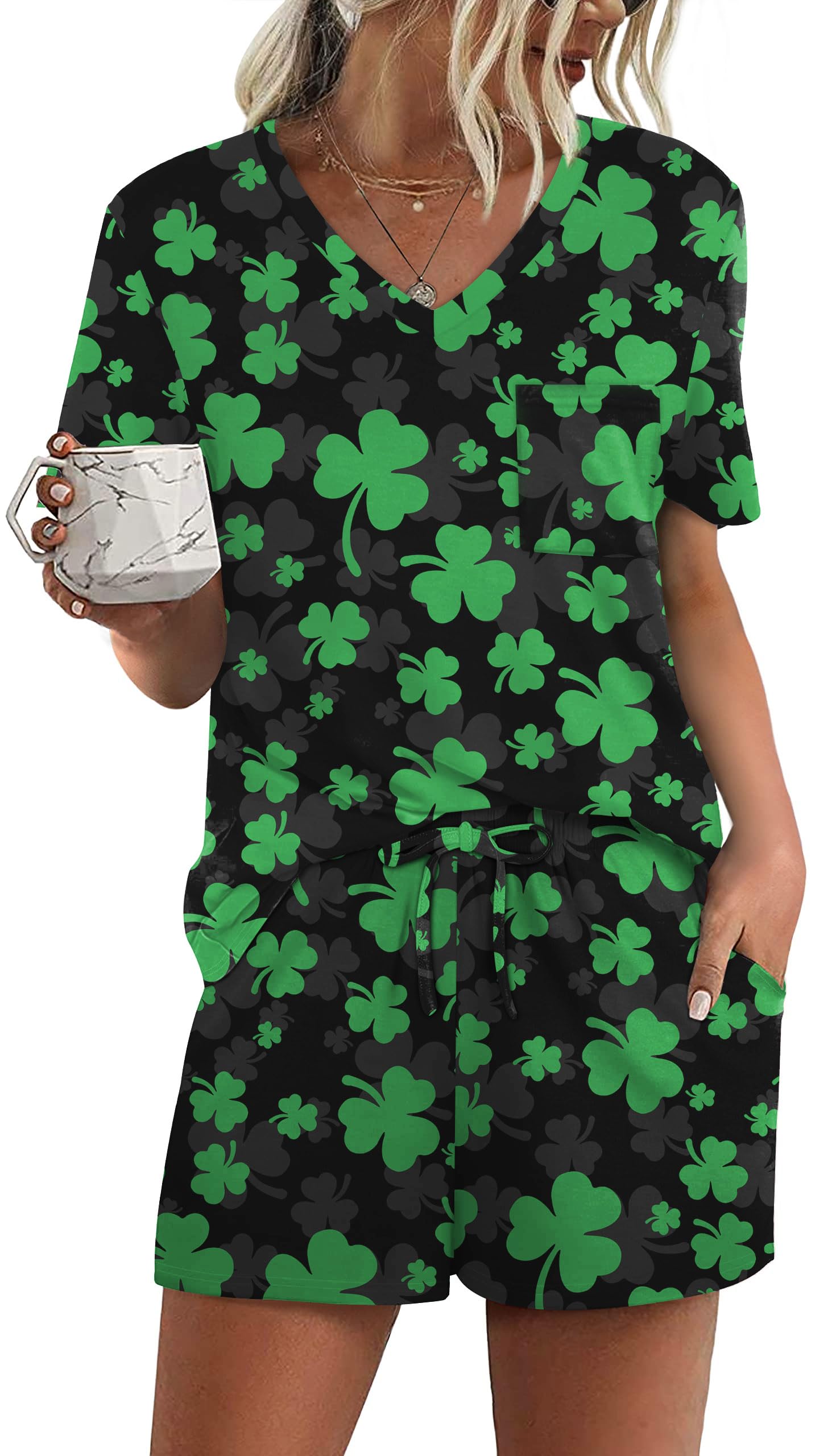 RUBZOOF Women's Short Sleeve St. Patrick's Day