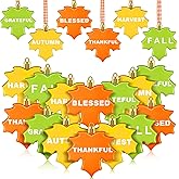 Giltinsel 24 Pieces Thanksgiving Maple Leaf Hanging Ornaments Fall Tree Hanging Decoration Leaf Tree Ornaments Harvest Pendants Decor Autumn Decorative Leaves for Party Supplies
